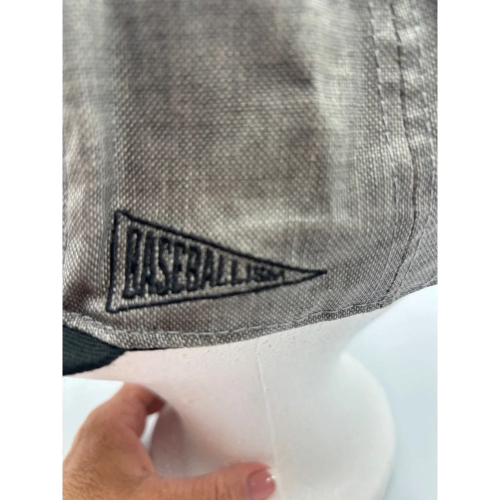 Baseballism Rally Snapback Hat Grey Black 3D Embroidery Flat Brim Baseball Cap
